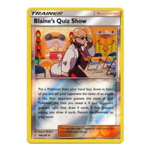 SM Unified Minds 186/236 Blaine's Quiz Show (Reverse Holo)
