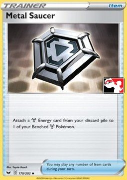 Sword & Shield (Base) 170/202 Metal Saucer (Prize Pack League Promo Non-Holo)