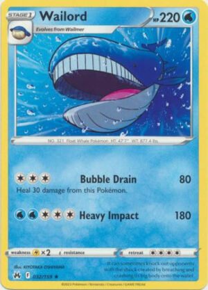 Crown Zenith 032/159 Wailord