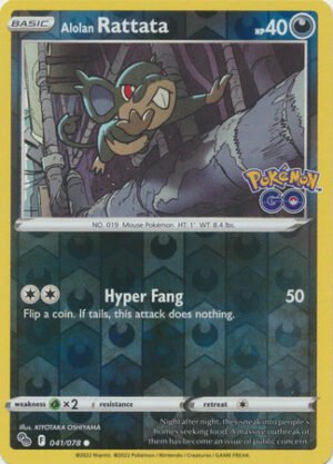 Pokemon GO 041/078 Alolan Rattata (Reverse Holo)