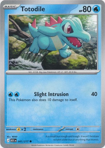 ME Ascended Heroes 041/217 Totodile (Non-Holo)