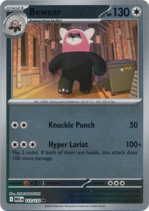 Mega Evolution 112/132 Bewear (Reverse Holo)