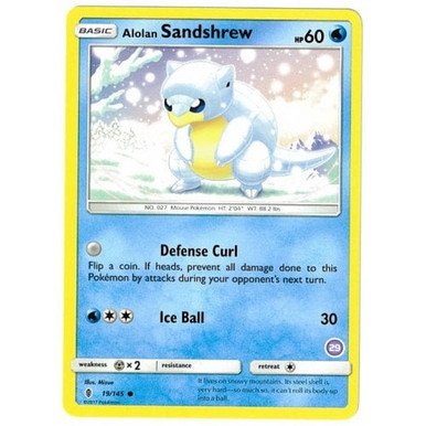 SM Guardians Rising 19/145 Alolan Sandshrew (Trainer Kit Alolan Sandslash #29)