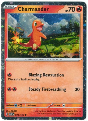 Scarlet & Violet 151 004/165 Charmander (Cosmo Holo)