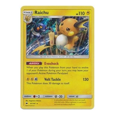 SM Burning Shadows 041/147 Raichu (Holo)