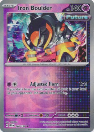 SV Prismatic Evolutions 046/131 Iron Boulder (MASTER BALL Pattern Holo)