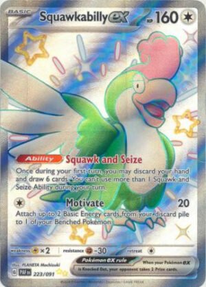 SV Paldean Fates 223/091 Squawkabilly ex (Full Art Shiny)