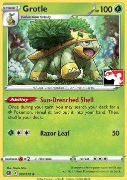 Brilliant Stars 007/172 Grotle (Prize Pack League Promo Non-Holo)