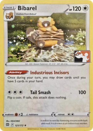 Brilliant Stars 121/172 Bibarel (Prize Pack League Promo Cosmo Holo)