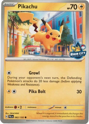SV Paldea Evolved 062/193 Pikachu (Rain City Showcase)