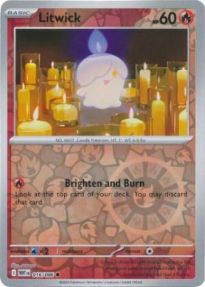 SV White Flare 016/086 Litwick (Reverse Holo)