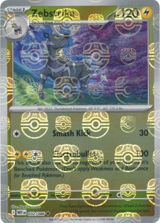 SV White Flare 032/086 Zebstrika (MASTER BALL Reverse Holo)