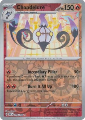 SV White Flare 018/086 Chandelure (Reverse Holo)