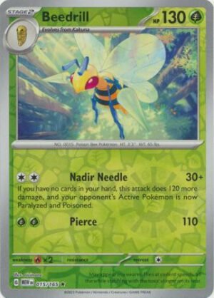 Scarlet & Violet 151 015/165 Beedrill (Reverse Holo)