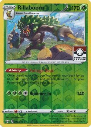 Sword & Shield (Base) 014/202 Rillaboom (Pokemon League Promo)