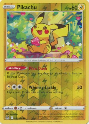 SWSH Lost Origin 052/196 Pikachu (Reverse Holo)