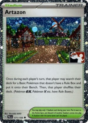 SV Paldea Evolved 171/193 Artazon (Prize Pack League Promo Cosmo Holo)