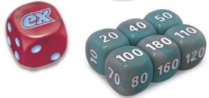 SV Paradox Rift EliteTrainer Red w/ Blue Die w/ White & Grey (small) Dice
