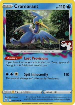 SWSH Lost Origin 050/196 Cramorant (Prize Pack League Promo Cosmo Holo)