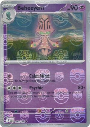 SV Black Bolt 041/086 Beheeyem (MASTER BALL Reverse Holo)