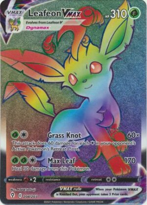 Evolving Skies 204/203 Leafeon VMAX (Rainbow Rare)