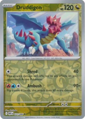 SV White Flare 071/086 Druddigon (Reverse Holo)