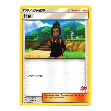 Sun and Moon (Base Set) 120/149 Hau (Charizard Symbol 57)
