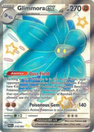 SV Paldean Fates 218/091 Glimmora ex (Full Art Shiny)