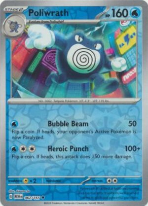 Scarlet & Violet 151 062/165 Poliwrath (Reverse Holo)