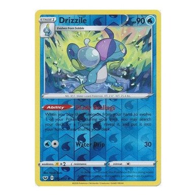Sword & Shield (Base) 056/202 Drizzile (Reverse Holo)