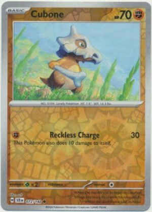SV Stellar Crown 072/142 Cubone (Reverse Holo)