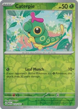 Scarlet & Violet 151 010/165 Caterpie (Reverse Holo)