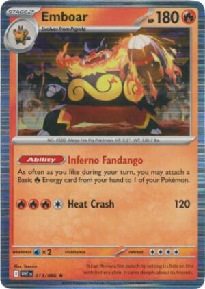 SV White Flare 013/086 Emboar (Tinsel Holo)
