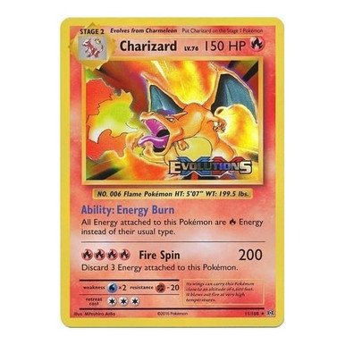 XY Evolutions 11/108 Charizard (Prerelease Stamp)