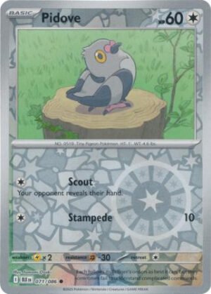 SV Black Bolt 071/086 Pidove (Reverse Holo)
