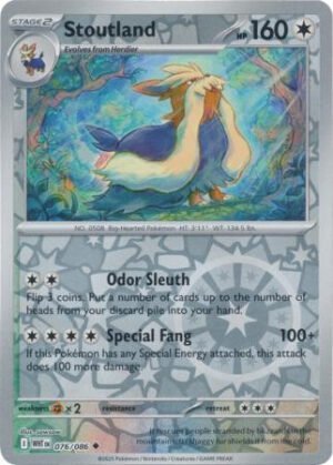 SV White Flare 076/086 Stoutland (Reverse Holo)