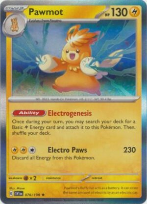 Scarlet & Violet (Base Set) 076/198 Pawmot (Holo)