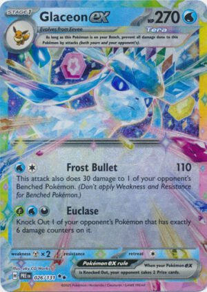 SV Prismatic Evolutions 026/131 Glaceon ex (Half Art)