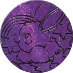 Purple & Black Glitter Eevee Oversized Coin
