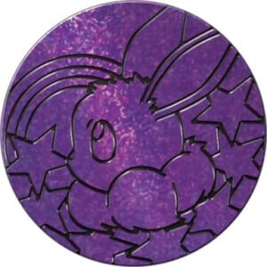 Purple & Black Glitter Eevee Oversized Coin