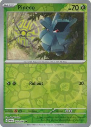SV Paldean Fates 001/091 Pineco (Reverse Holo)