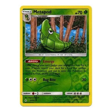 SM Unbroken Bonds 003/214 Metapod (Reverse Holo)