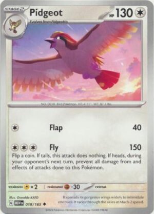Scarlet & Violet 151 018/165 Pidgeot