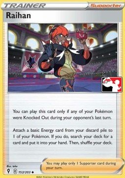 Evolving Skies 152/203 Raihan (Prize Pack League Promo Non-Holo)