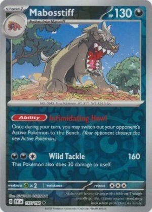 Scarlet & Violet (Base Set) 137/198 Mabosstiff (Reverse Holo)