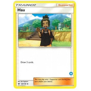 Sun and Moon (Base Set) 120/149 Hau (Trainer Kit Alolan Ninetales #19)