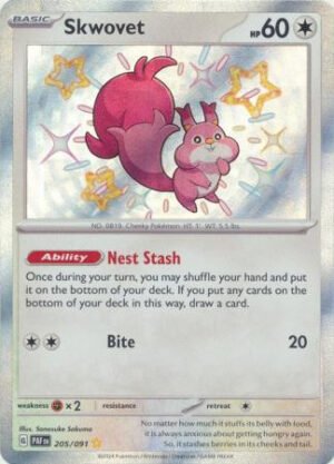 SV Paldean Fates 205/091 Skwovet (Holo Shiny)