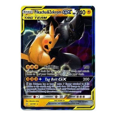 SM Team Up 33/181 Pikachu & Zekrom GX (Tag Team Half Art)