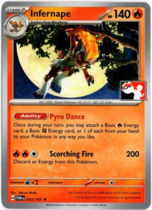 SV Twilight Masquerade 033/167 Infernape (Prize Pack League Promo Non-Holo)