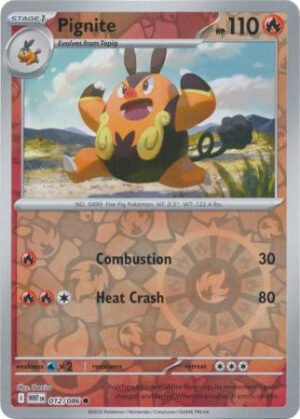 SV White Flare 012/086 Pignite (Reverse Holo)
